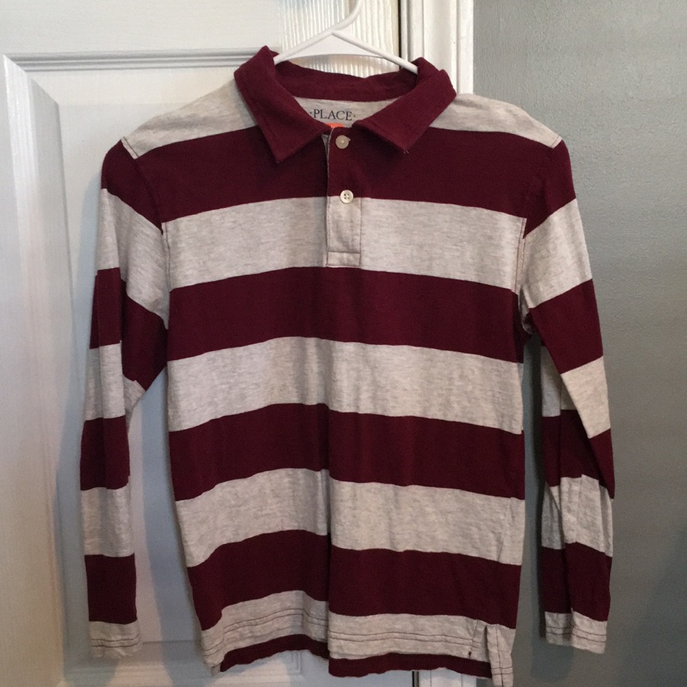 Boy’s striped collared shirt